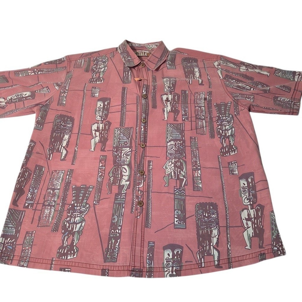 Kahala Button Down Shirt Men 2XL Multicolor Lot of 3 Aloha Tropical Fish Tiki - Picture 8 of 12